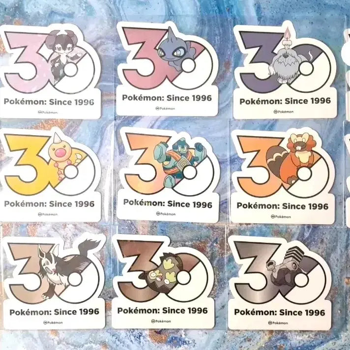 [BUNJANG] Pokemon 30th Anniversary Sticker Collection / 포켓몬 "30주년 스티커 모음" 장당 2000원