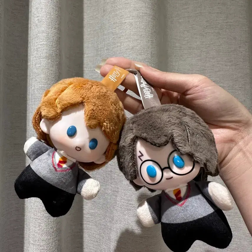 [BUNJANG] Harry Potter Harry + Ron Weasley Plush Keychain Set (Unused Genuine) / 해리포터 론위즐리+해리 인형키링(미사용정품)