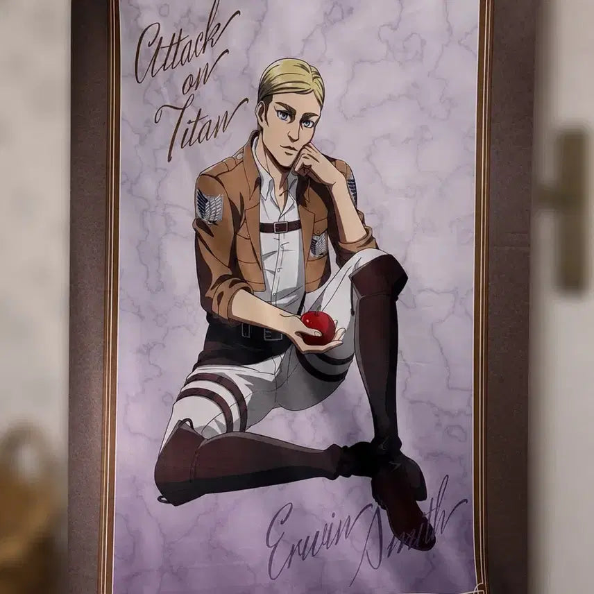 [BUNJANG] Attack on Titan Erwin Smith Kuzumate Tapestry Scroll / 진격의 거인 엘빈 스미스 쿠지메이트 태피스트리 족자봉