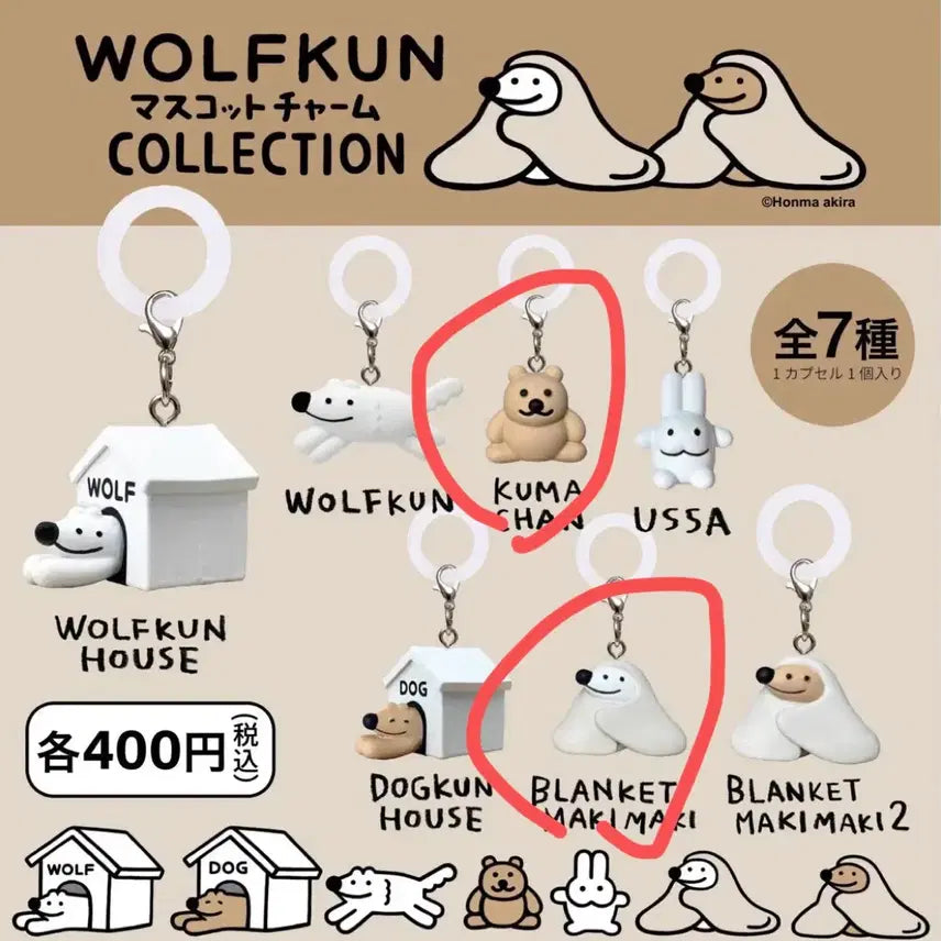 [BUNJANG] Metsurushi Mascott Charm Collection / 울프군 메지루시 마스코트 참 컬렉션