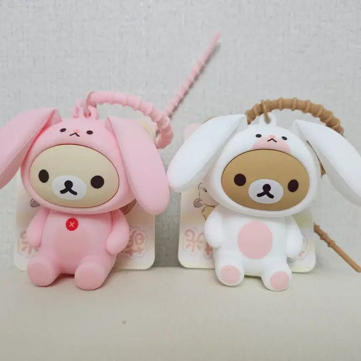 [BUNJANG] Rilakkuma Rabbit Costume Silicone Figure Keychain / (정품)리락쿠마 토끼 코스튬 실리콘 피규어 키링