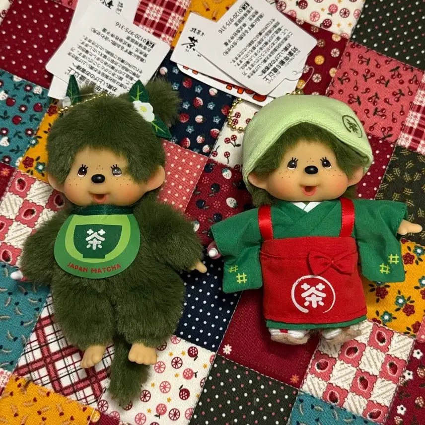 [BUNJANG] Kyoto Limited Matcha Monchhichi Set / 교토 한정 말차 몬치치 세트