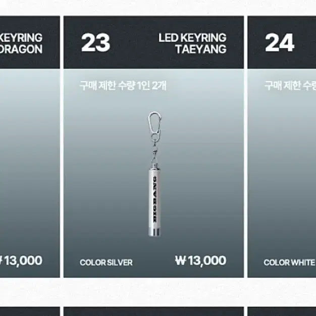[BUNJANG] BIGBANG Exhibition LED Taeyang Daesung Keychain / 빅뱅 전시회 LED 태양 대성
