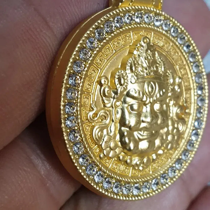 [BUNJANG] Chinese Coin Pendant with Chilbo Decoration / ㅊ20.치우천왕.신선.보살.부처님.쌍용.목걸이.펜던트.호신불.칠보장식.금화.은화.중국동전