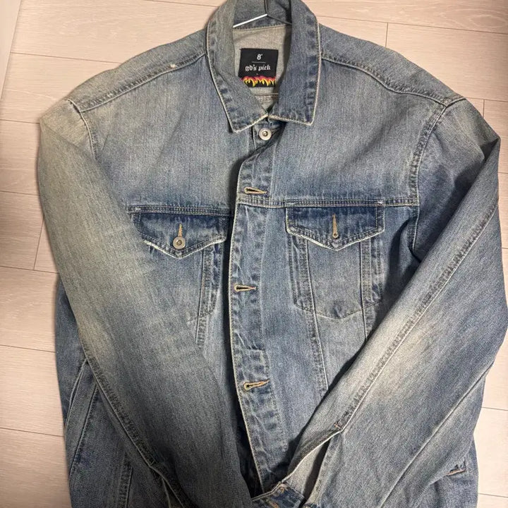 [BUNJANG] G-Dragon 8 Seconds Blue Trucker Jacket / 지드래곤 청트러커