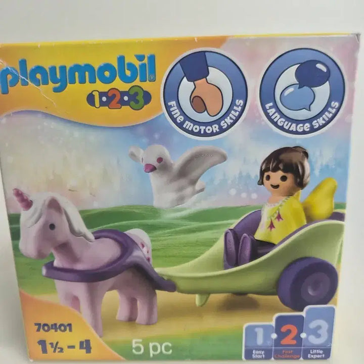 [BUNJANG] Playmobil 1.2.3 Unicorn Carriage Set 70401 / 플레이모빌 1.2.3 유니콘 마차 미개봉 70401