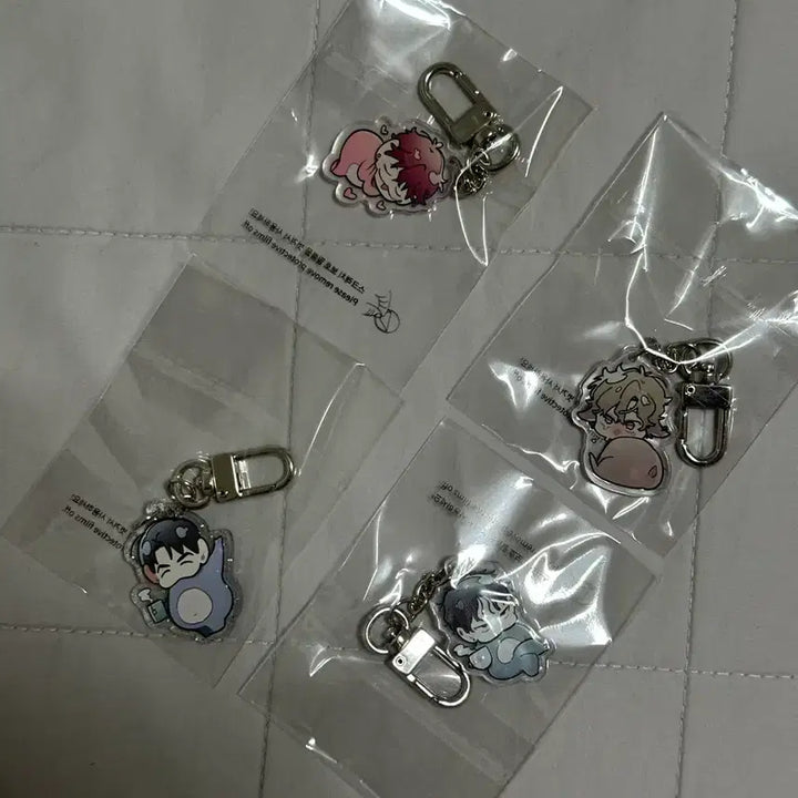 [BUNJANG] 1Room Assistant Acrylic Keyring (Bundle Set) - Sealed / 미개봉) 원룸조교님 아크릴 키링 (일괄!)