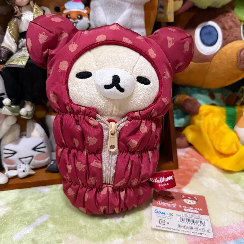 [BUNJANG] Coleman Collaboration Rilakkuma Sleeping Bag Plush Doll / 콜맨 콜라보 코리락쿠마 침낭 누이구루미 인형