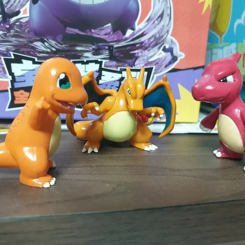 [BUNJANG] Pokemon Charizard, Charmeleon, Charmander MonColle Figure Set (1st Gen) / 포켓몬스터 리자몽 파이리 } 몬코레 1세대(TOMY정품) 불 포켓몬세트