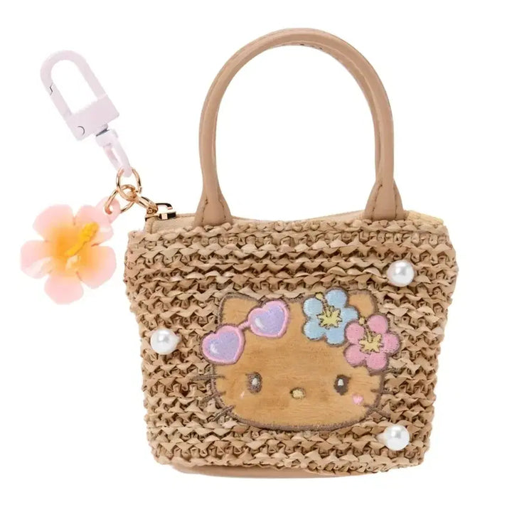 [BUNJANG] Sanrio Kirameki Summer Tan Series Mini Pouch Keyholder / 산리오 키라메키 썸머 풀 태닝시리즈 미니 파우치 키홀더