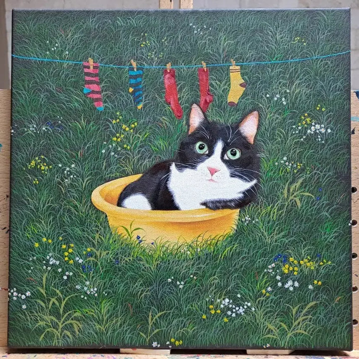 [BUNJANG] Cat Acrylic Framed Picture / 고양이 아크릴 그림액자입니다