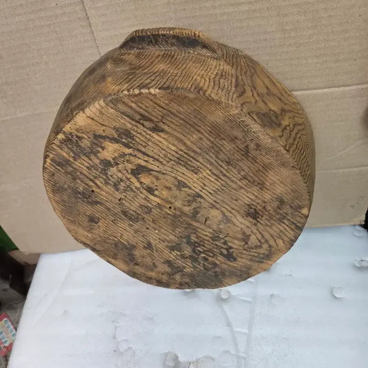 [BUNJANG] Antique Pine Wooden Hamji Bowl / 옛날  오래된 나무  함지