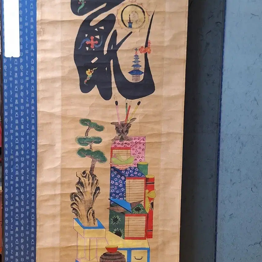 [BUNJANG] Ornate Chaekgado Scroll Painting 