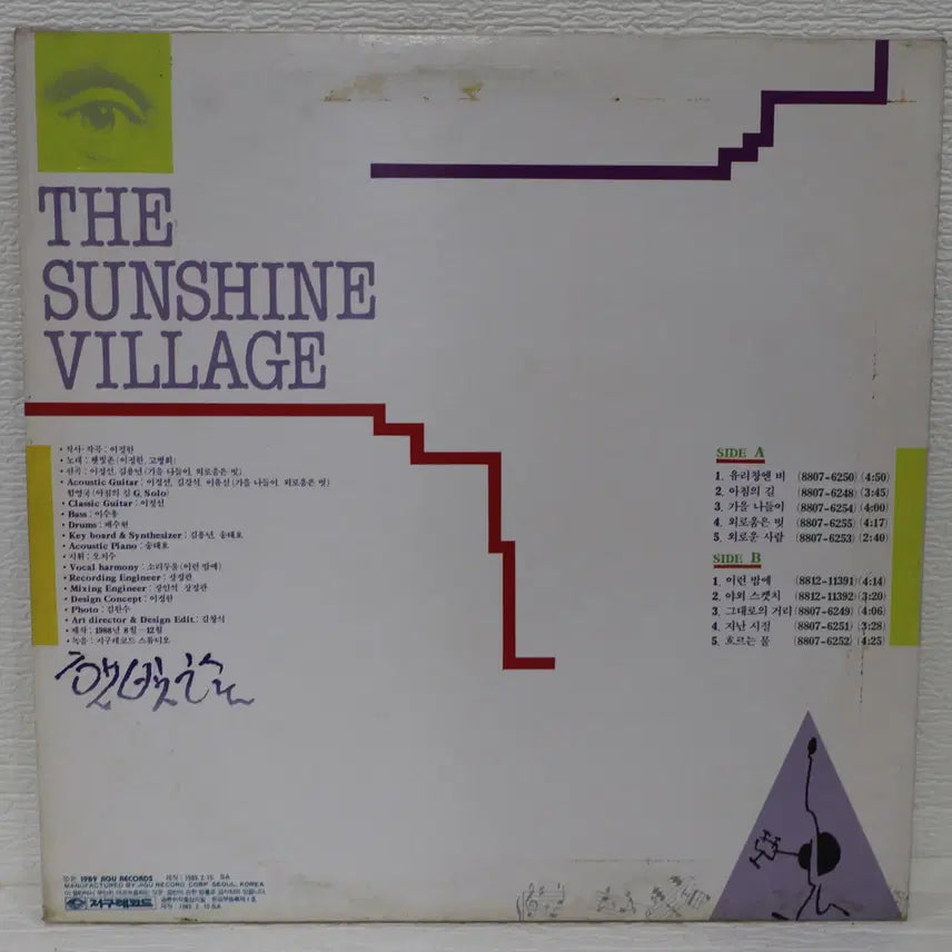 [BUNJANG] Haetbitchon (On a Rainy Day / Such a Night) LP Record / [NO.6412] 햇빛촌 (유리창엔 비/이런 밤에) LP음반