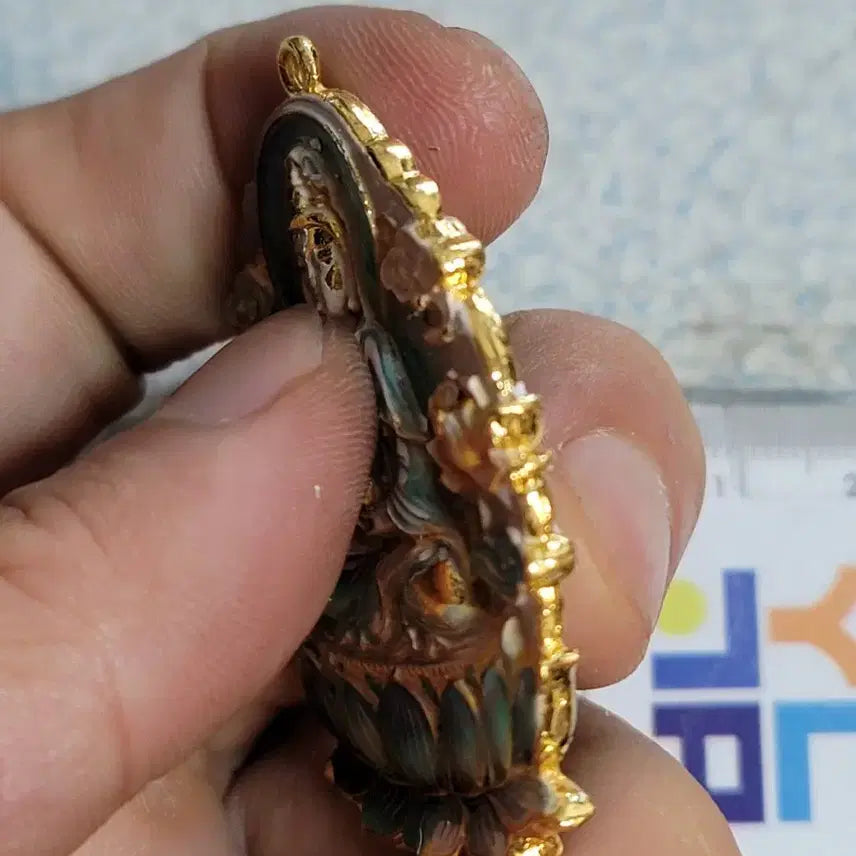 [BUNJANG] Gilded Bronze Buddhist Statue: Amitabha Buddha / ㅎ21.칠보불상.금동.불교.해탈.부처님.호신불.괴불.불상.관세음.비로자나불.금화.은화
