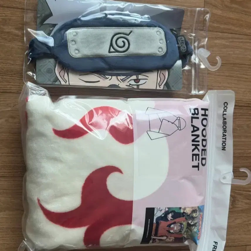 [BUNJANG] SPAIO Naruto Hokage Blanket Bundle Set Leaf Circle Sleep Mask / [직거래네고,미개봉,일괄] 스파오 나루토 호카게 담요, 나뭇잎 서클렛 수면안대