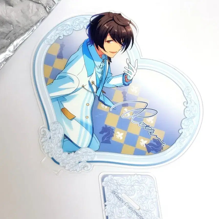 [BUNJANG] Ensemble Stars! Ritsu Sakuma White Suit Heart Acrylic Standee / 앙스타 사쿠마 리츠 백정장 하트아크릴 서약 아크릴스탠드 굿즈 앙상블스타즈