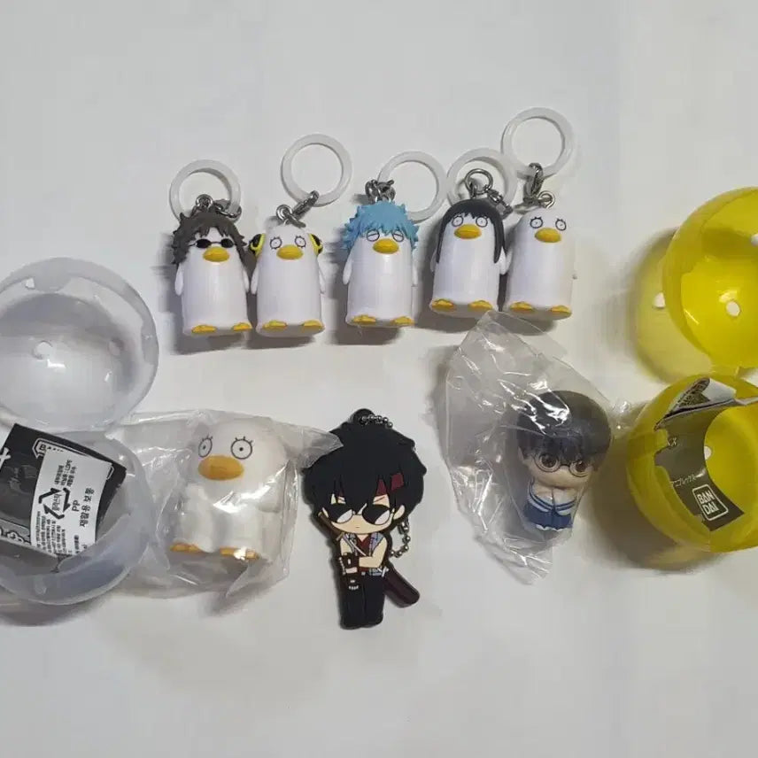 [BUNJANG] Gintama Mezushi Rubber Strap &amp; Machiboke Figure Set / 은혼 메지루시 긴토키 카구라 카츠라엘리자베스사카모토+히지카타 러버스트랩 + 신파치 엘리자베스 마치보케 피규어