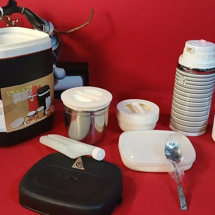 [BUNJANG] Vintage Insulated Rice Cooker and Water Bottle Set / 80년대 보온밥통과 보온물통