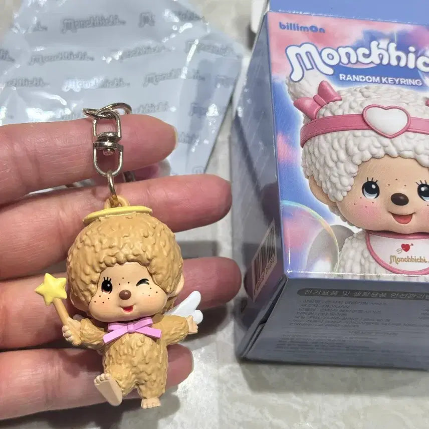[BUNJANG] Monchhichi Happy Angel Keyring / 몬치치 해피엔젤 키링