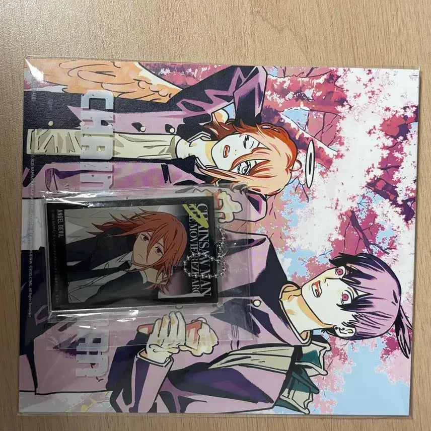 [BUNJANG] Chainsaw Man Angel Devil Base Yard Keychain + Original Art Special Set / 체인소맨 천사의악마 베이스야드 키링+원화 특전 일괄 양도