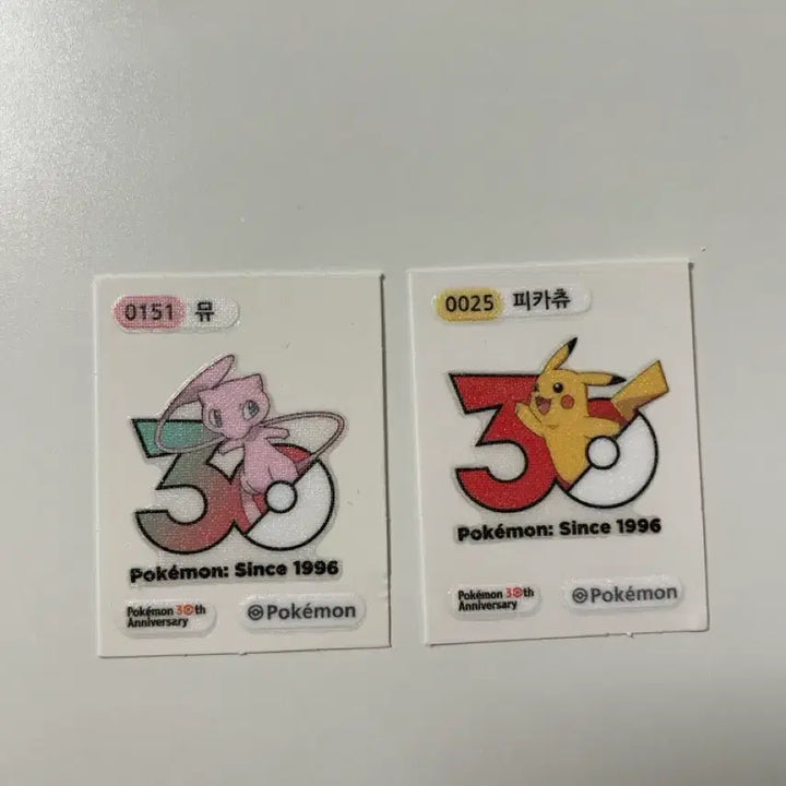 [BUNJANG] Pokemon Sticker "Mew &amp; Pikachu" 30th Anniversary / 포켓몬띠부실 뮤,피카츄 30주년