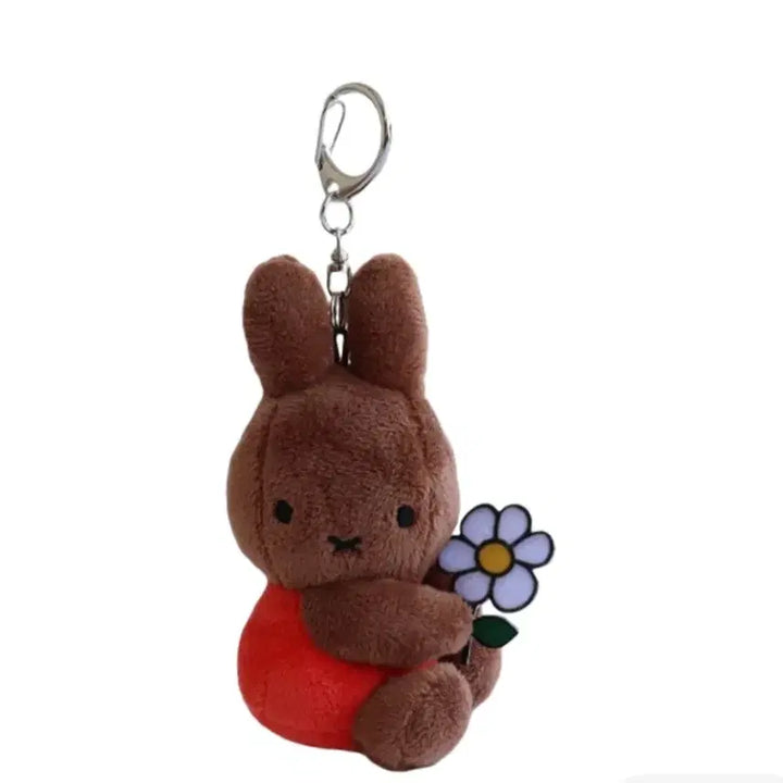 [BUNJANG] Miffy Flower Keyring Plush / 꽃을 든 미피 키링 인형