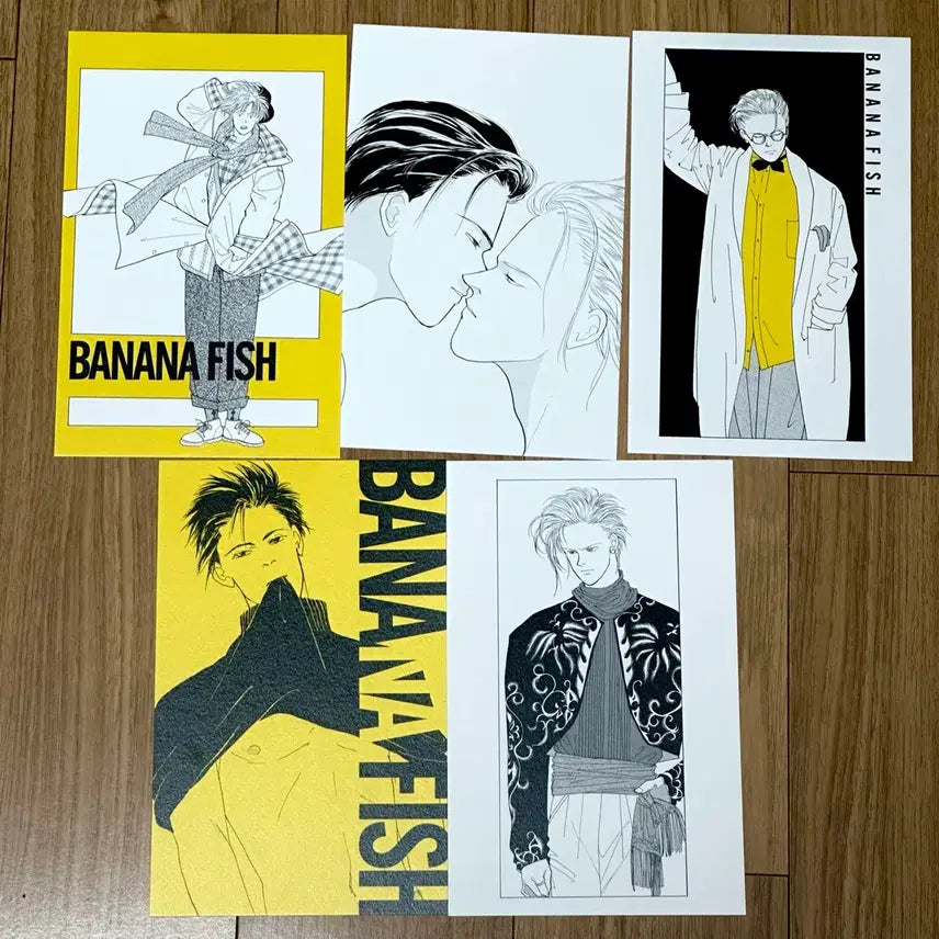 [BUNJANG] Banana Fish Postcard Set (5 Pieces) / 바나나피쉬 바나나피시 엽서세트 5장