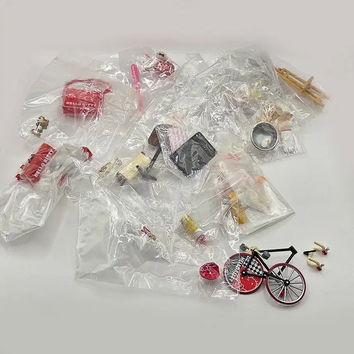 [BUNJANG] Re-Ment Hello Kitty Shine! Hobby Club Sealed Set (Bicycle Damaged) / 리멘트 헬로키티 빛나라 부활동 미개봉품 풀 세트(박스X, 파손품 있음) 판매합니다.