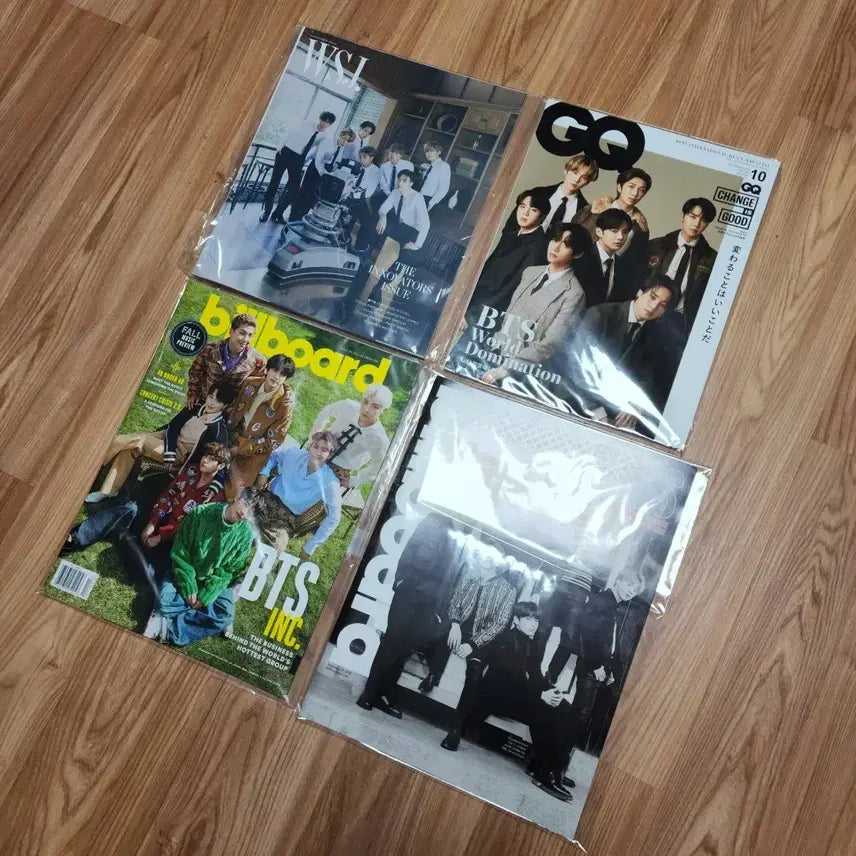 [BUNJANG] BTS Magazine 4-Set (GQ, WSJ, Billboard) / BTS 잡지 4종 세트 (GQ, WSJ, Billboard,Billboard)