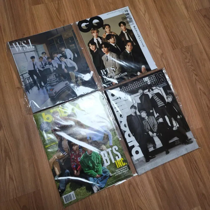 [BUNJANG] BTS Magazine 4-Set (GQ, WSJ, Billboard) / BTS 잡지 4종 세트 (GQ, WSJ, Billboard,Billboard)