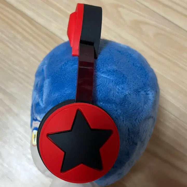 [BUNJANG] 20cm Doll Red Headset with Cat Ear Decoration / 20cm 솜인형 전용 빨간 헤드셋