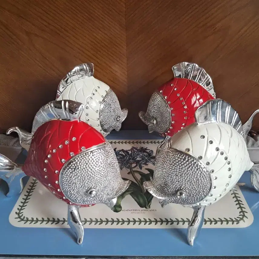 [BUNJANG] Luxury Fish Sculpture Set (4 Pieces) / 명품 붕어 작품 4개 세트