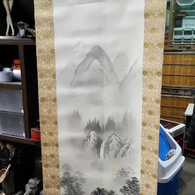 [BUNJANG] 1950s Japanese Landscape Painting Scroll / 1950 일본 산수화 족자