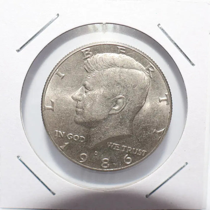 [BUNJANG] 1986 Kennedy Half Dollar Nickel (Used) / [미국주화 H.43] 1986년 케네디 하프달러 니켈 [사용제]