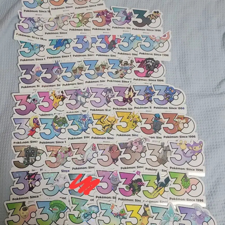 [BUNJANG] Pokemon 30th Anniversary Logo Sticker / 포켓몬 포켓몬스터 30주년 로고 스티커 반택 교환 님피아 등 구함