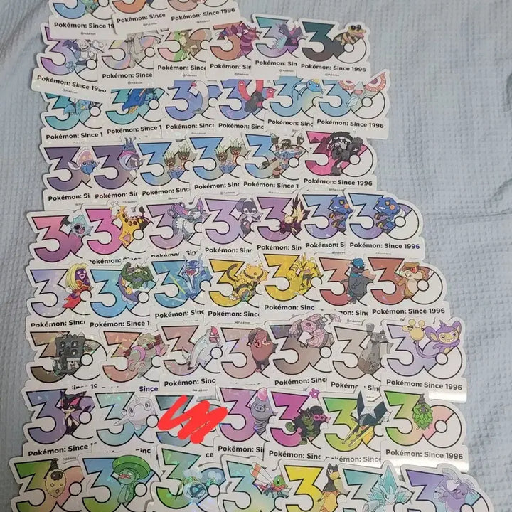 [BUNJANG] Pokemon 30th Anniversary Logo Sticker / 포켓몬 포켓몬스터 30주년 로고 스티커 반택 교환 님피아 등 구함