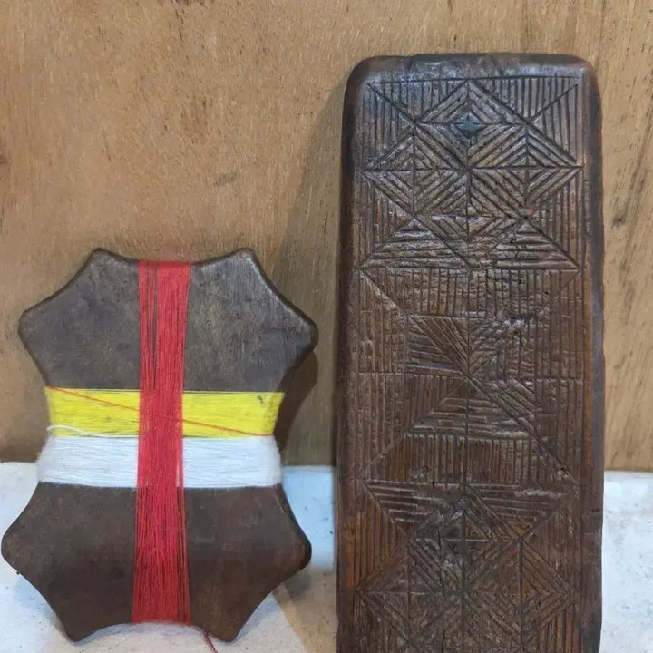 [BUNJANG] Antique Korean Wooden Spool Set (2 Pieces) / 100년넘은 우리나라 나무실패 2점