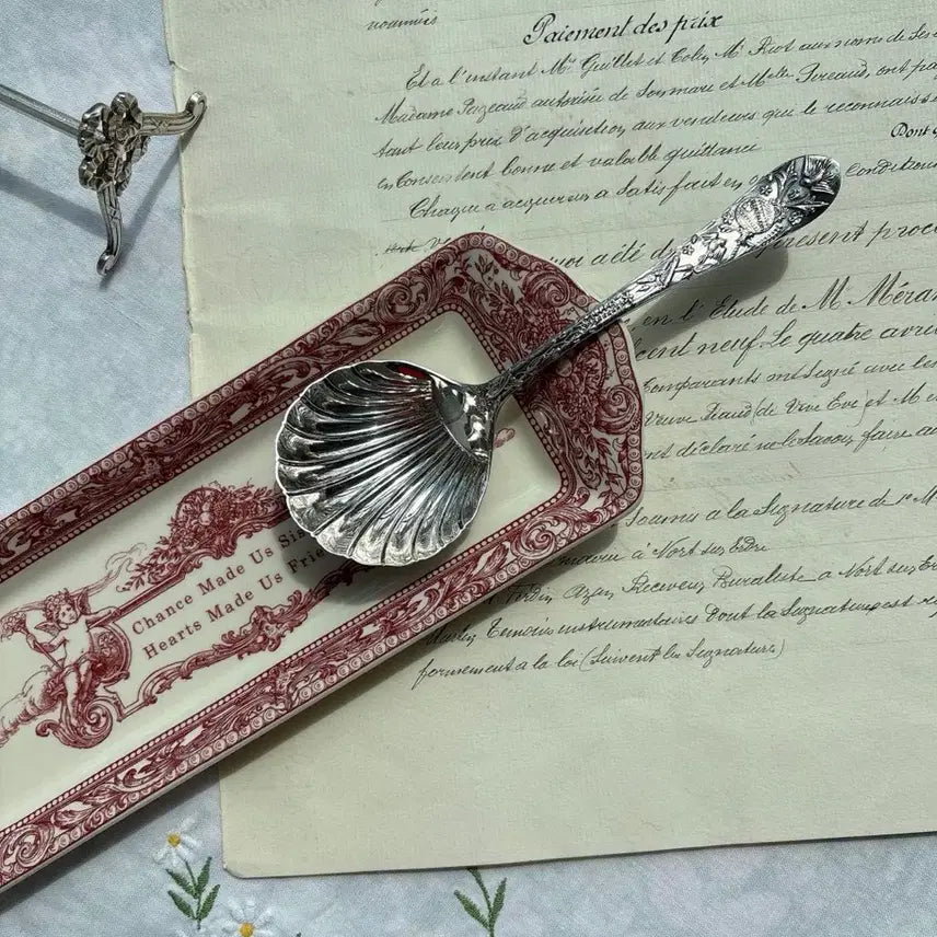 [BUNJANG] Antique Victorian Silverplate Shell Spoon (1876) / 영국 앤틱 실버플레이트 쉘 스푼