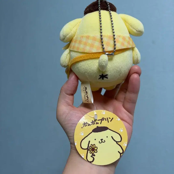 [BUNJANG] Sanrio Pompompurin Makocoin Figure with Classic Backpack / 고전 배낭 여행 가방 메고 있는 무뉴 폼폼푸린 마코인형