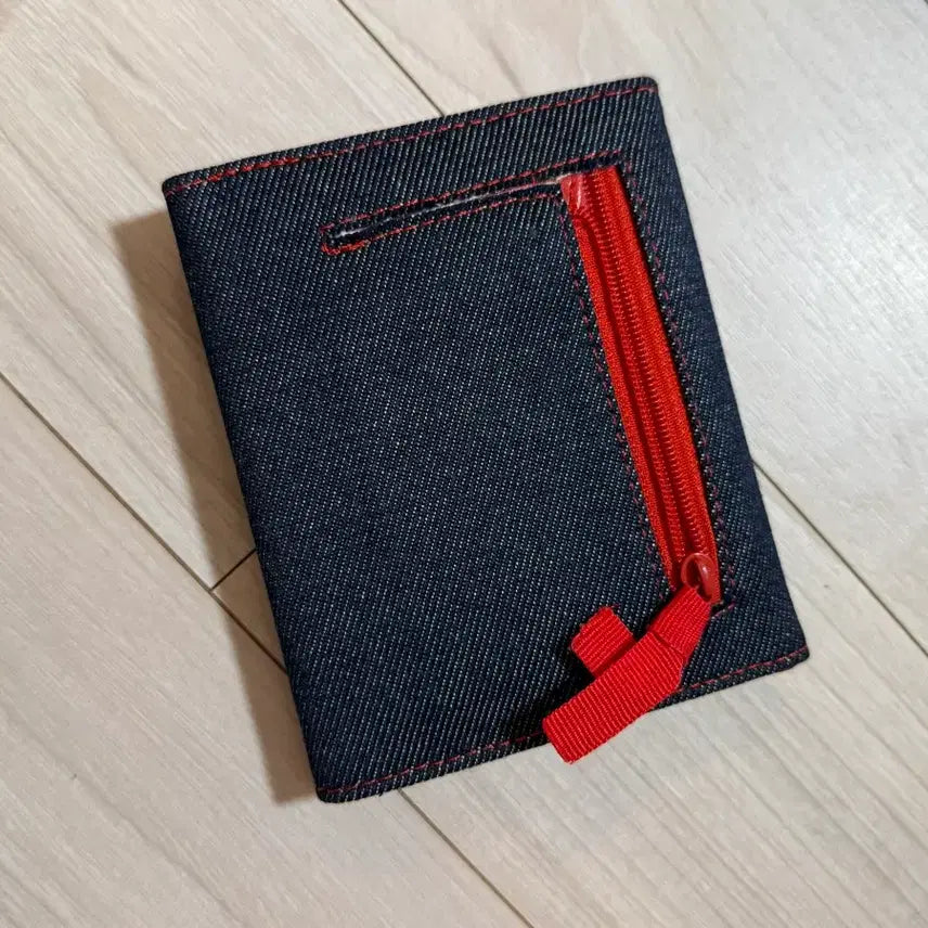 [BUNJANG] Denim Teddy Bear Wallet / 고전 문구 대님 곰돌이 테디베어 지갑