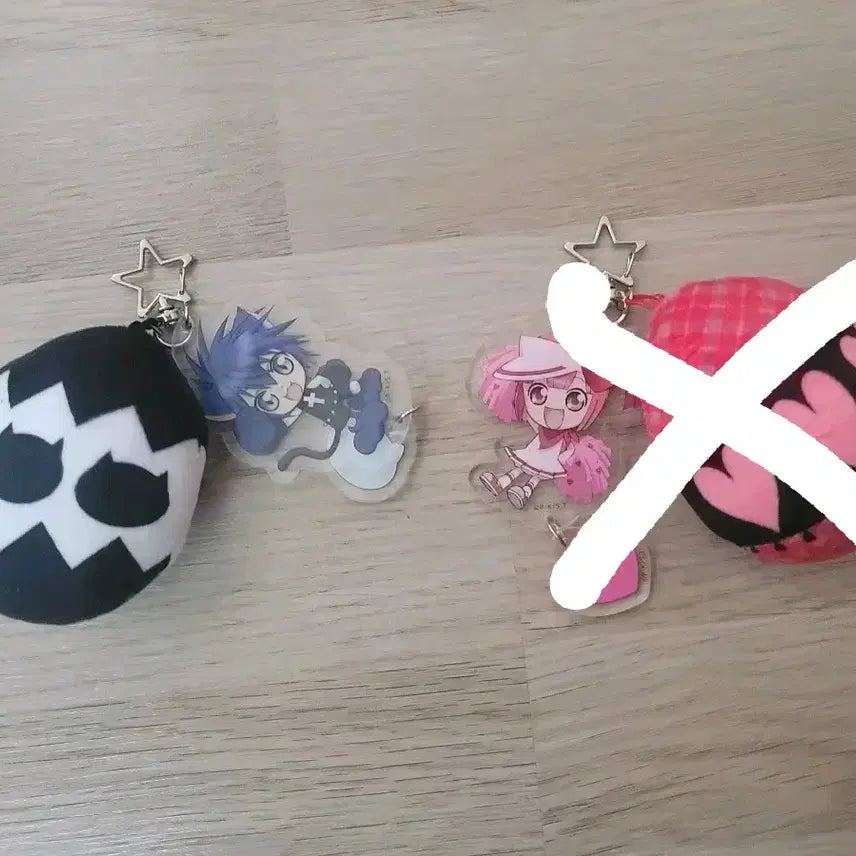 [BUNJANG] Shugo Chara! Character Keyring (Yoru, Ran) / 캐캐체 캐릭캐릭 체인지 F상 요루 란 수호알 키링 판매