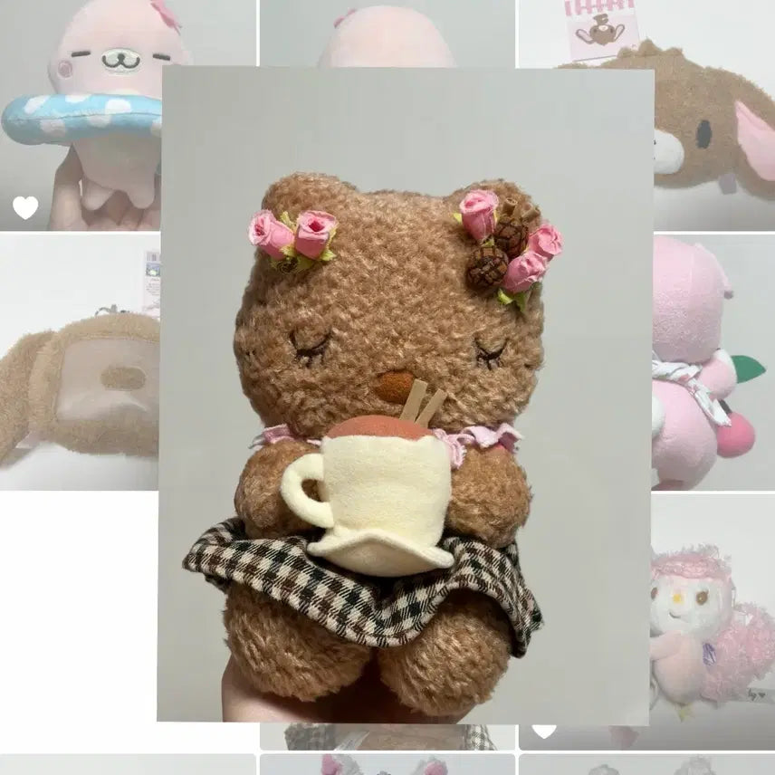 [BUNJANG] Vintage Sanrio Coffee Kitty Plush Doll / 고전 산리오 커피 키티 인형