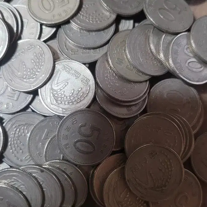 [BUNJANG] 1984 50 Won Coin Bundle / 동전 사용제 1984년 50원  100개 일괄