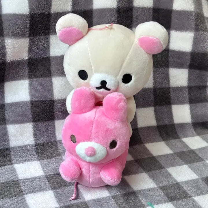 [BUNJANG] San-X Rilakkuma Korilakkuma Rabbit Balloon Plush Pink / 레어 산엑스 리락쿠마 토끼 풍선 코리락쿠마 인형 핑크