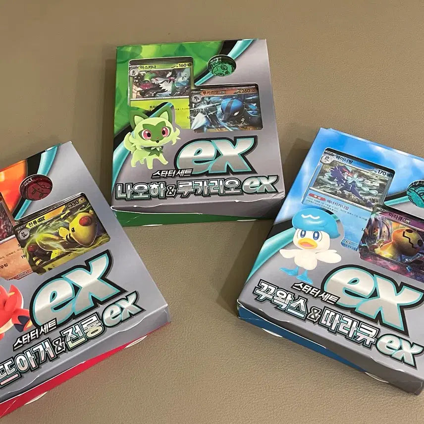 [BUNJANG] Pokemon Card Starter Set Bundle / 포켓몬카드 스타터 세트 3종 일괄