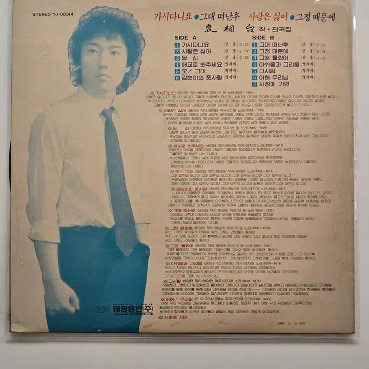 [BUNJANG] Sunwoong Youngjae LP / 선웅 영자매 LP / 가시다나요/ MINT