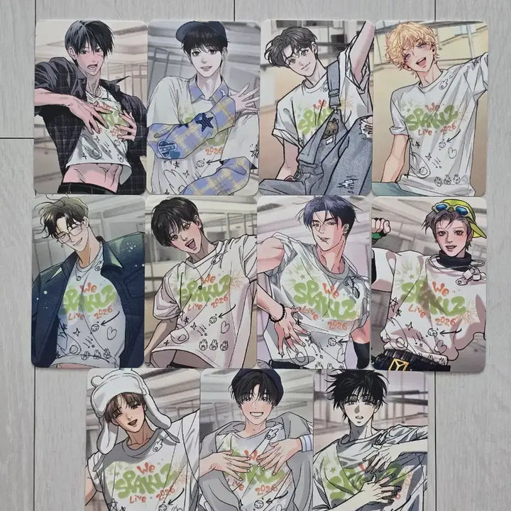 [BUNJANG] Sparkles T-Shirt + 11 Photocards Bundle Set / 스파클즈 티셔츠+포카11종 일괄 양도