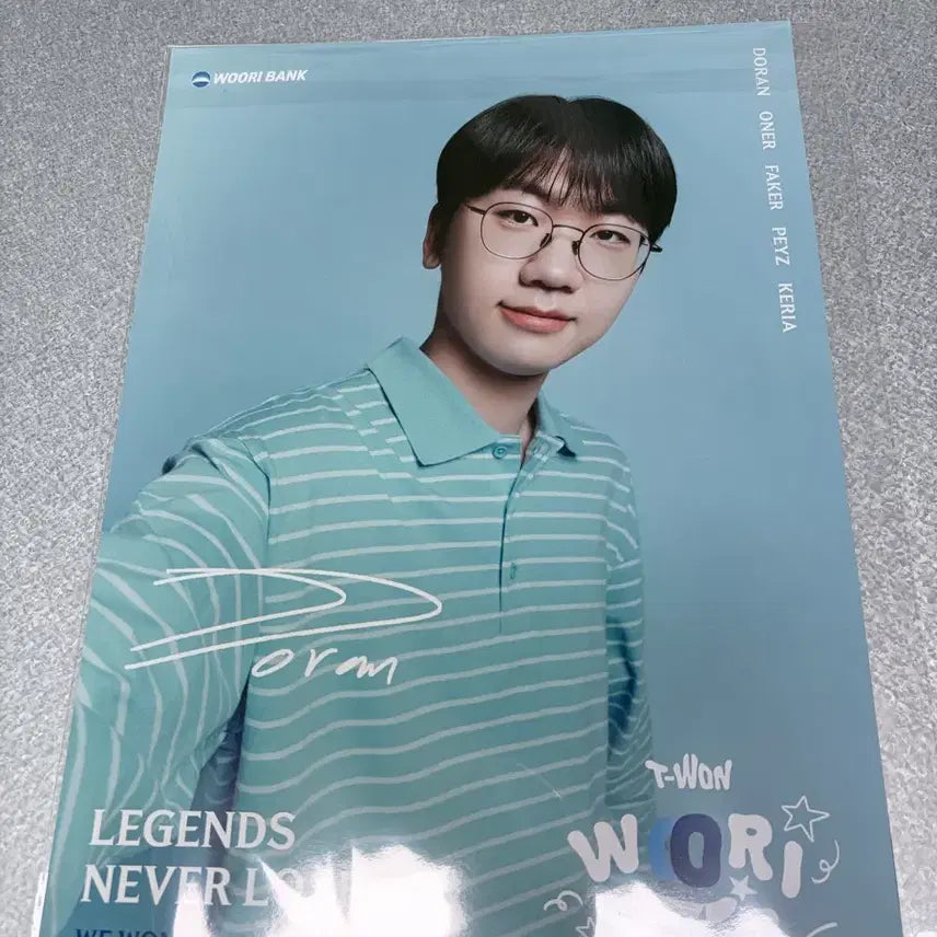 [BUNJANG] T1 Our Bank Collaboration Limited Edition Player Poster Full Set / 티원 T1 한정판 우리은행 콜라보 선수단 포스터 : 도란 오너 페이커 페이즈 케리아 풀세트