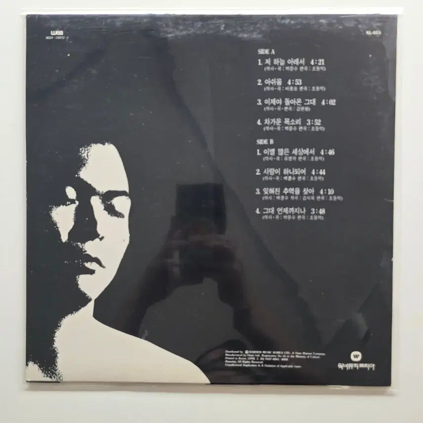 [BUNJANG] Baek Kyoung Soo "Under The Sky" LP / 백경수 LP/ 저 하늘 아래서/MINT/가사집